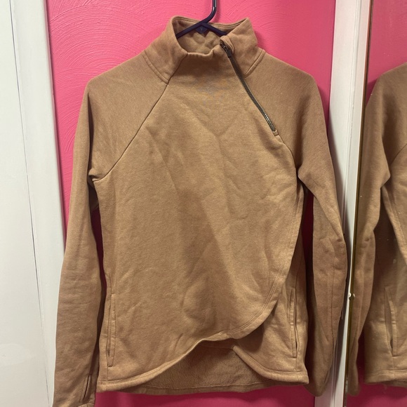 RBX Tops - RBX Beige Pullover with Unique Zip